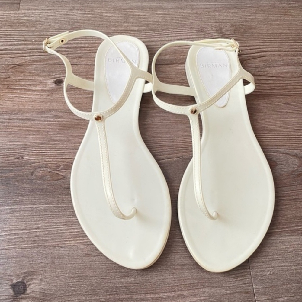 Alexandre Birman Jerry Sandals White Thong T strap Jelly Sandals Size 41 - Picture 6 of 9